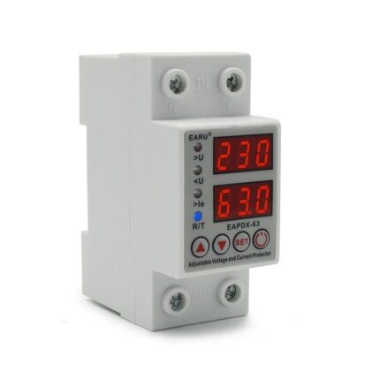 Releu siguranta digitala protectie tensiune ajustabil, 63A, 230V