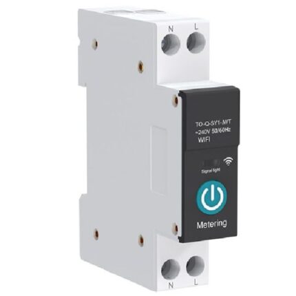 Contor monofazat de energie electrica, NYTRO TUYA SY1, WiFi, 90V/240V AC 50Hz/60Hz, 63A, Monitorizare si Control la distanta, Negru