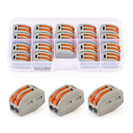 Set 19 Conectori rapizi, Reglete rapide cu levier pentru instalatii electrice cu 2 pini, tip 222-412