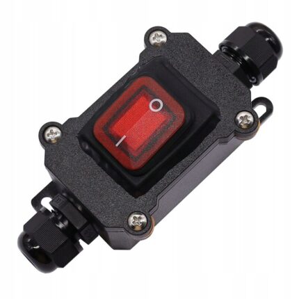 COMUTATOR BASCULANT IMPERMEABIL IP67 220V CUTIE DE CABLU ETANSA, Comutator etans IP67, rezistent la apa si praf, 30A