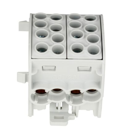 Clema derivatie CU 35mm² Schrack izolata, gri, 4 in - 4 out