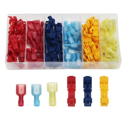 Set 120 conectori cablu, Sundiguer, Plastic, Tip T, Multicolor