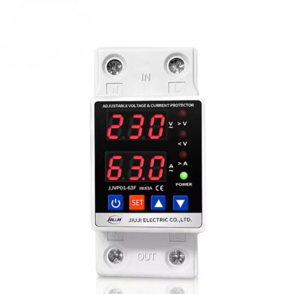 Releu digital de protectie tensiune monofazic 220v, reglabil si digital, recuperare automata, 1-63A