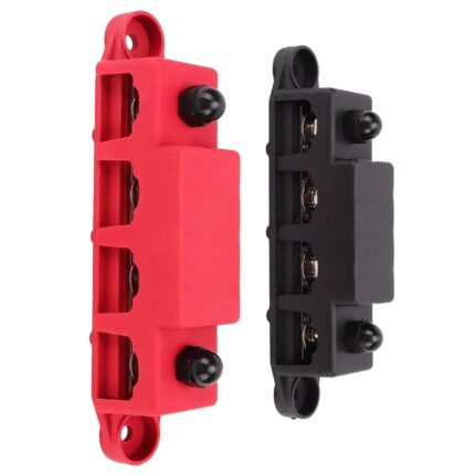Bloc de distributie pentru bornele bateriei, 2 bucati, cu conductivitate electrica buna si capac, pentru masina