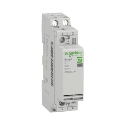 Contactor modular Schneider Electric Easy9 EZ9C32220, 2P, pentru tablouri electrice, 20A