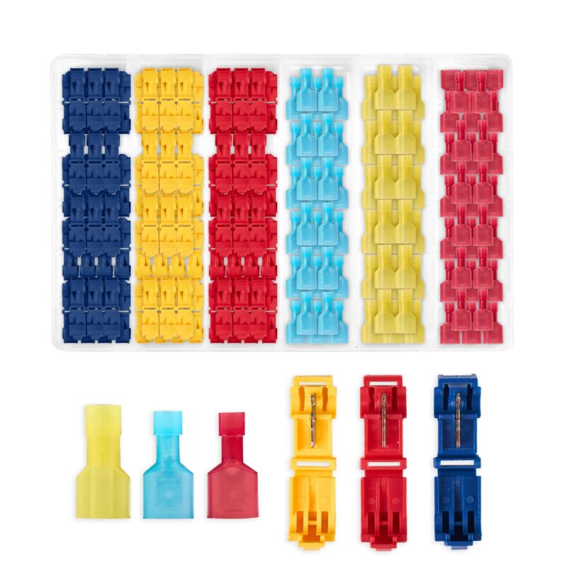 Set Conectori Tip T pe Cablu 360 Bucati, Conectare Rapida fara Taierea Firelor Originale, Ideal pentru Auto-Moto, Ambarcatiuni, Proiecte DIY - Onuvio®