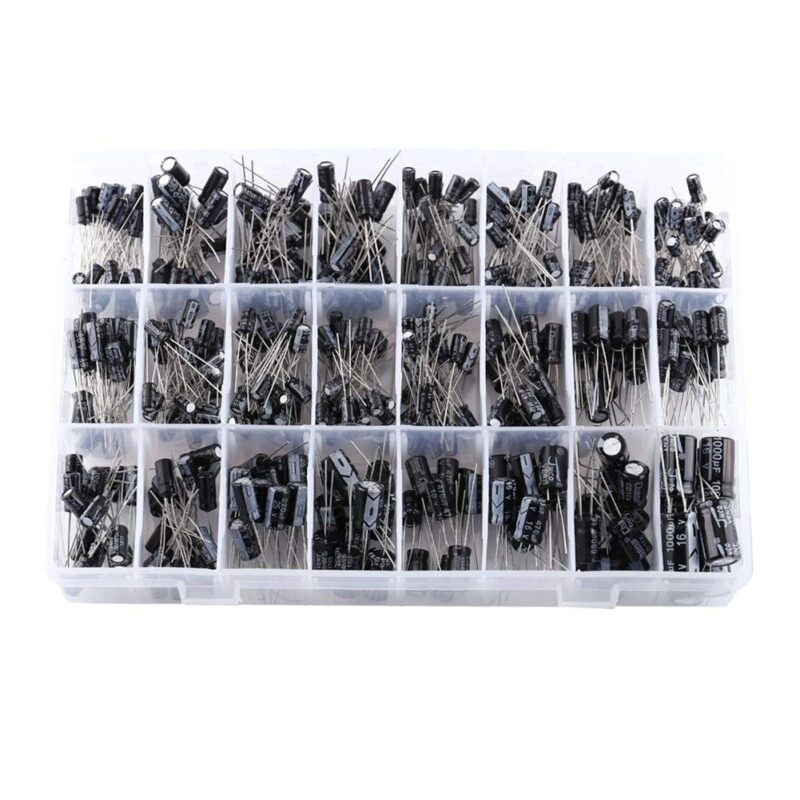Set 500 condensatori electrolitici QttvbTna, aluminiu, 0.1uF-1000uF, 16V-50V, temperatura max 105C