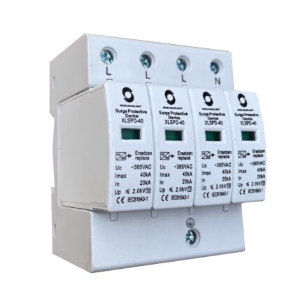 Descarcator supratensiune AC, SPD tip 2, trifazat, 20KA maxim 40 KA