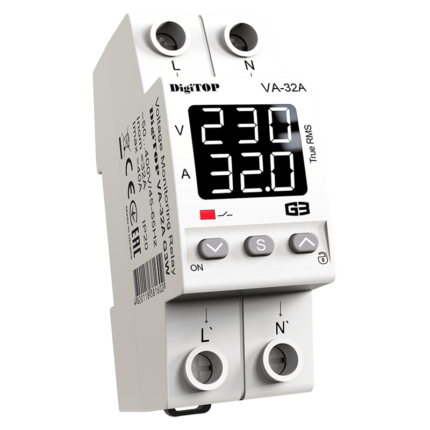 Releu de protectie tensiune monofazat DigiTOP VA-32A G3W