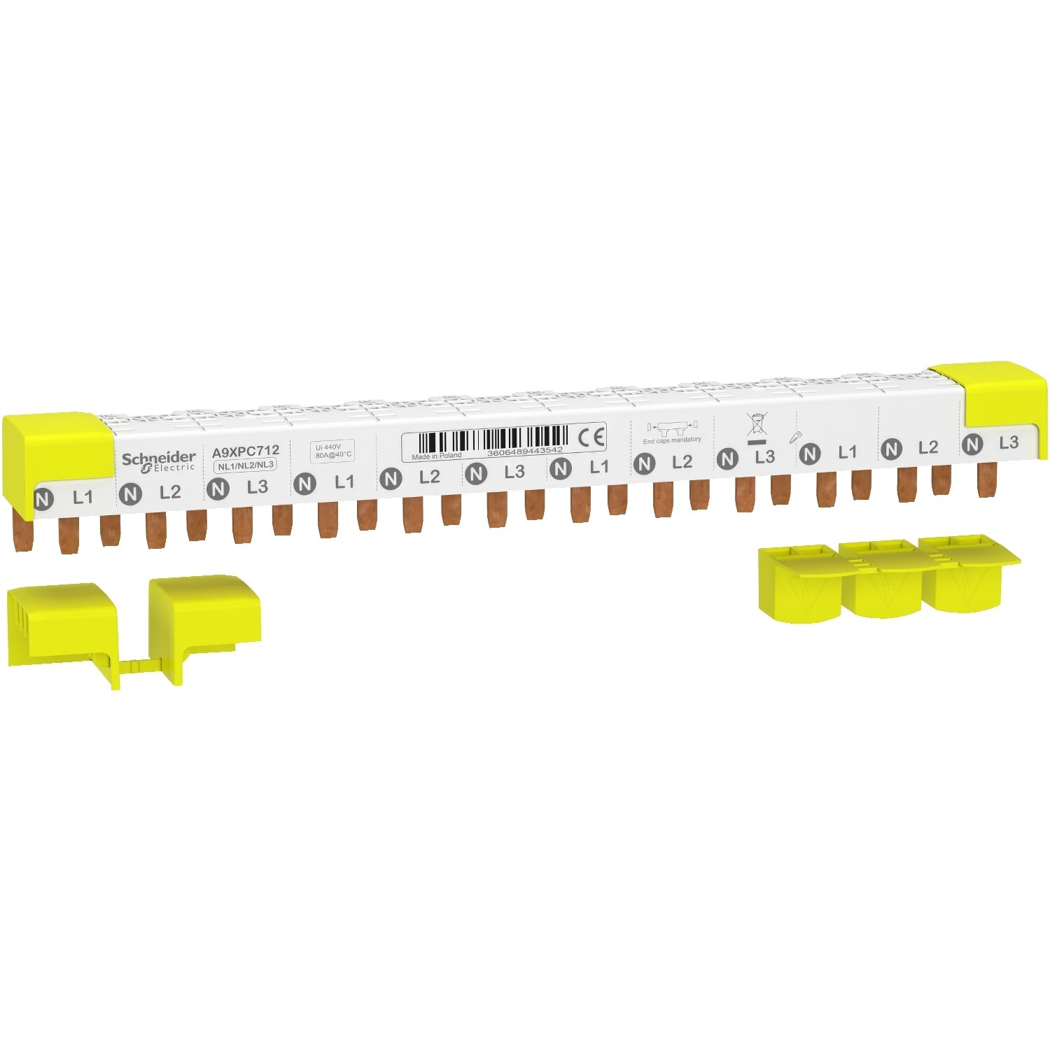 res_34735b1668c2d7d8b7d0f75b765014a7 Bara busbar tip pieptene Schneider Electric Acti9 A9XPC712, 3P+N 80A 12x, pentru tablouri electrice