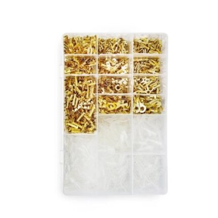 Set Papuci electrici, Aisdelu®, 1000 piese, neizolati, Auriu/Transparent
