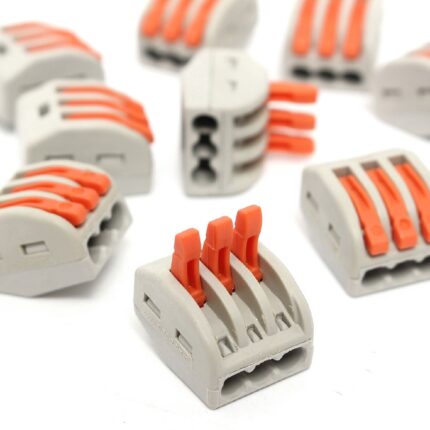 Set 10 conectori pentru conductori electrici, 3 pini, PCT-213