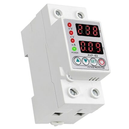 Releu de protectie Chucai, reglabil, 63A, protectie supratensiune si subtensiune, 230V, alb