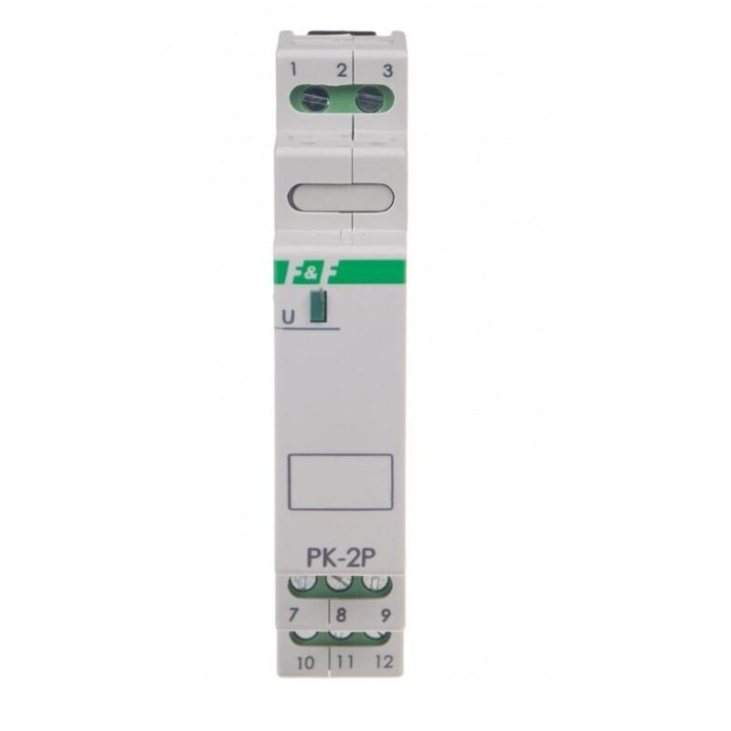 Relee electromagnetice 12V AC/DC contact 2P 2x8A, 1 modul