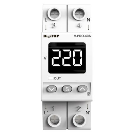 Releu digital protectie tensiune PRO-40A, 2P, monitorizare frecventa