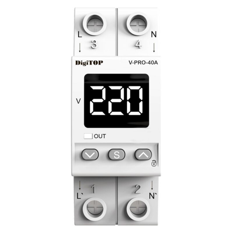 Releu digital protectie tensiune PRO-40A, 2P, monitorizare frecventa