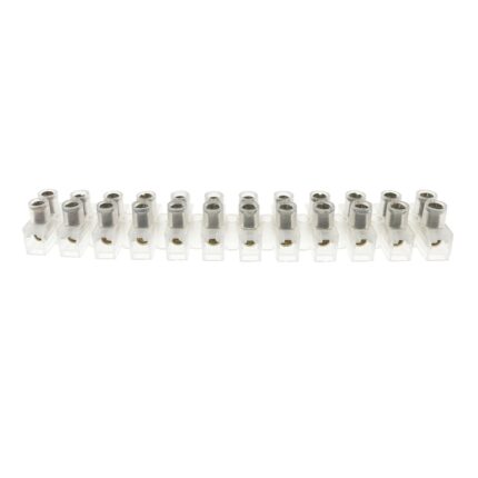 Soclu cu 12 conectori electrici pentru montaj, banda multi-contact, 10A, 108x17x15mm