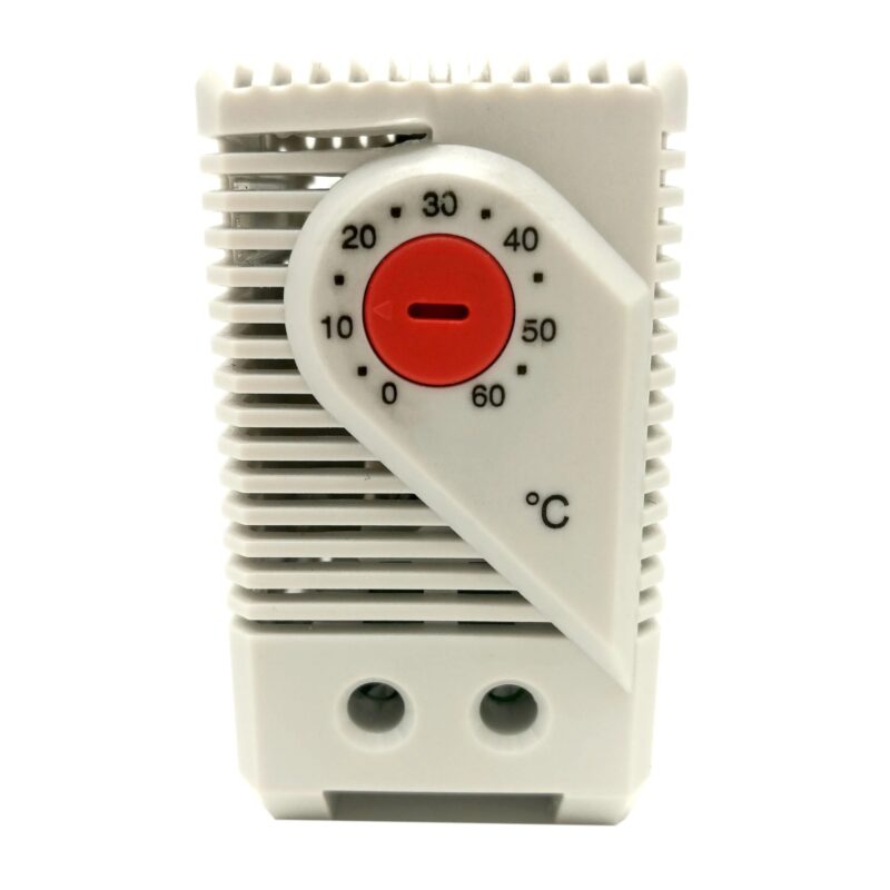 Termostat tablou electric, montare pe sina Omega, pentru incalzire, contact NC 0-60 grade 10A IP20