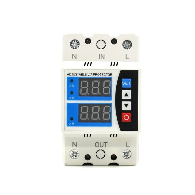 Releu monofazic de monitorizare cu protectie la supratensiune si subtensiune 2P 100A, digital/reglabil, IP20