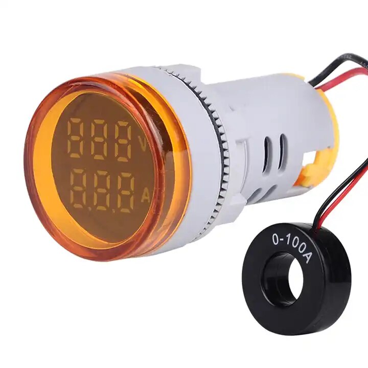 Voltmetru si Ampermetru Digital AC cu LED-uri, 50V-500V/0-100A