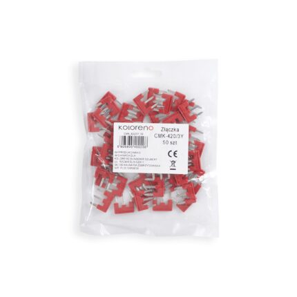 Set punte de conectare cu 3 cai CMK-420-3 pentru sina DIN, 50 de bucati