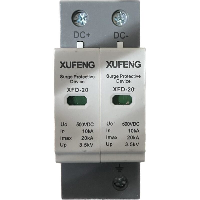 Siguranta SPD 2P 500V Descarcator Protectie Panou Solar Curent Continuu 20KA
