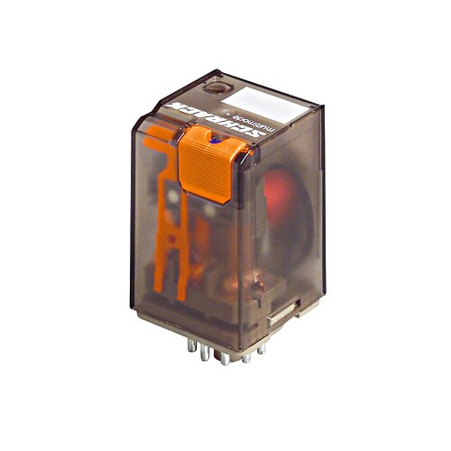 Releu Schrack MT 10A, 24VDC, 11poli, 3contact comutator, negru