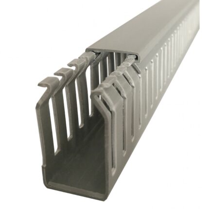 Canal cablu slitat, PVC ignifugat, 25 x 40 mm, 2 m, culoare gri
