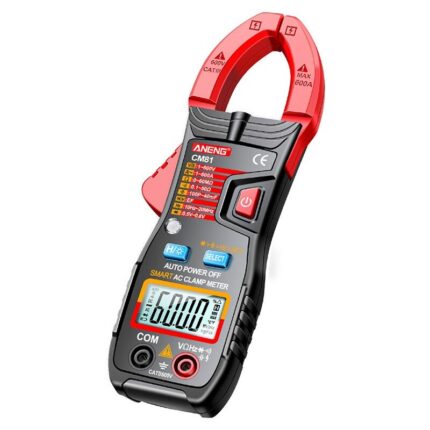 Clampmetru, multimetru smart digital ANENG CM81, DC(V), DC(A), AC(V), AC(A), rezistenta, capacitate, frecventa, diode, temperatura, NCV