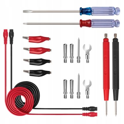Cabluri de masurare cu varf, Cabluri de testare pentru contor + aligator Cleme Cablu de testare, cu cleste, silicon/metal, 93cm