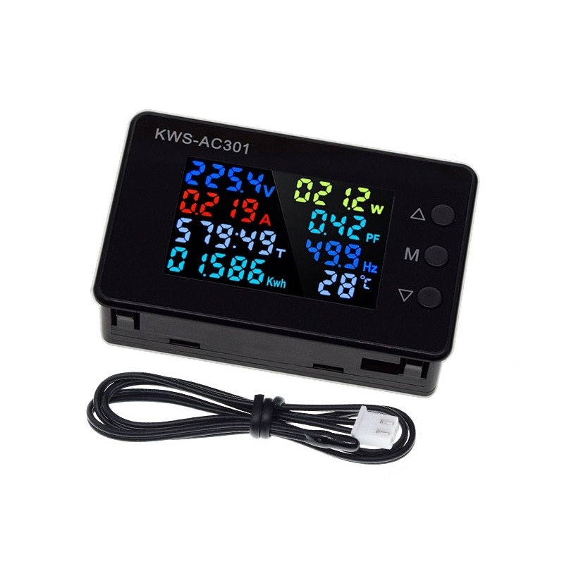 Wattmetru KWS-AC301 cu ampermetru si voltmetru AC 50-300V, 20A