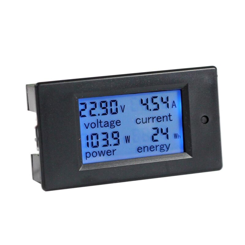 Wattmetru digital de panou DC 100V 20A
