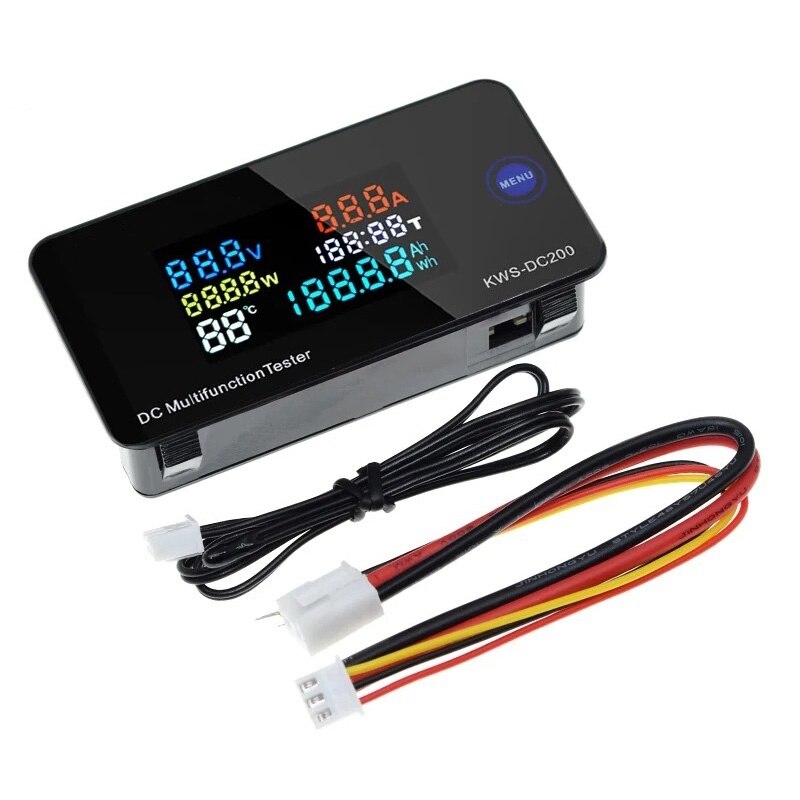 Wattmetru KWS-DC200 cu ampermetru si voltmetru DC 0-200V, 10A