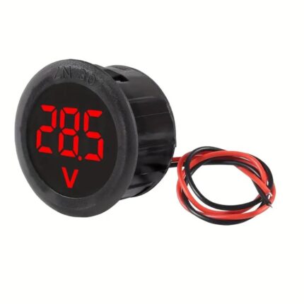Voltmetru digital de panou, pentru acumulatori litiu-Ion, Plumb Acid si Lifepo4, 4-100V, Rosu