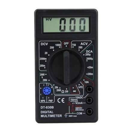 Multimetru digital, Afisaj LCD, 1000 V, 750 V, Plastic, 126x70x26 mm, Multicolor