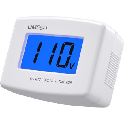 Voltmetru digital cu afisaj LCD, AC 80-300V, alb, 55x41x60mm