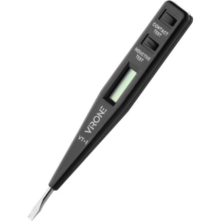 Tester electronic de tensiune Virone VT-1, 5 in 1, prezenta, masurare, inductie, continuitate, polaritate DC, Negru