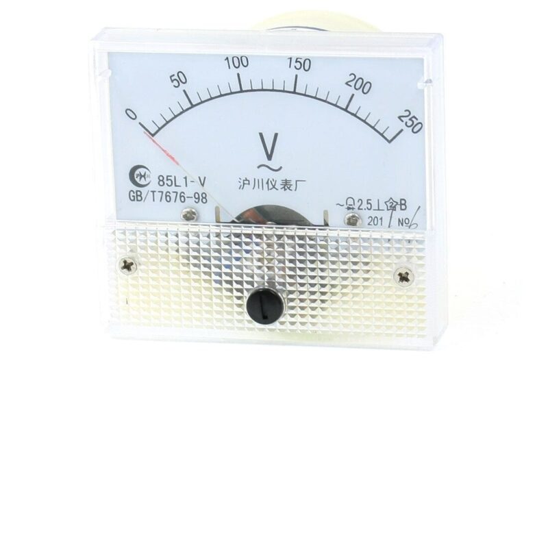 Voltmetru analogic de panou, indicator de tensiune AC 0-250V