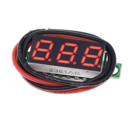 Voltmetru DC LED, 0.28", Rosu