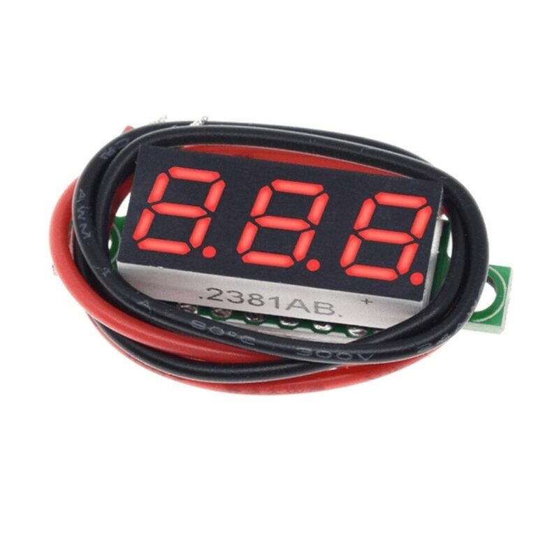 Voltmetru DC LED, 0.28", Rosu