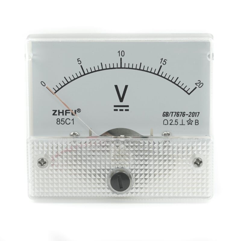 Voltmetru analogic, Cu tensimetru, 20 V, Alb, Negru, Rosu