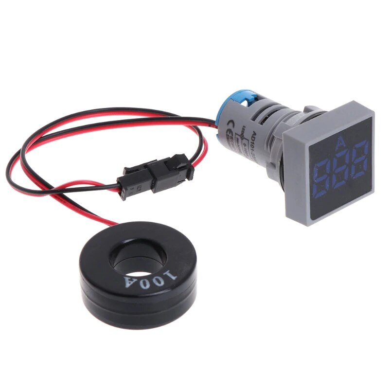Voltmetru tablou, LED, 20-500V AC, 22 mm, plastic