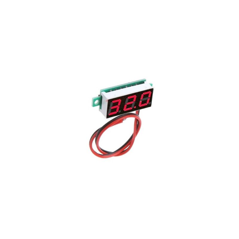 Voltmetru de panou rosu 0.28" cu 2 fire OKY4094-Red