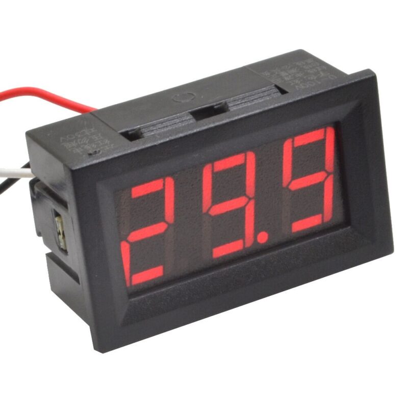 Voltmetru de panou Rosu 0.56' 0-100V OKY4092-3-Red