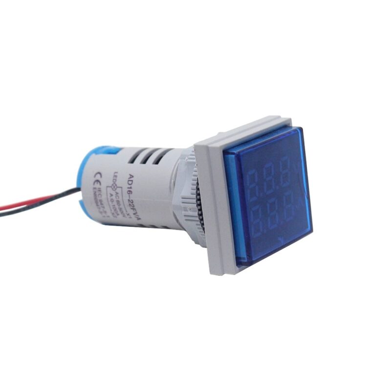 Ampermetru, AJMAKER, Plastic, LED, 0-100A AC, 22mm, Rosu
