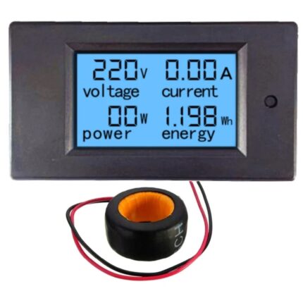 Contor Digital de Putere cu Voltmetru si Ampermetru LED, 100A/80~260V