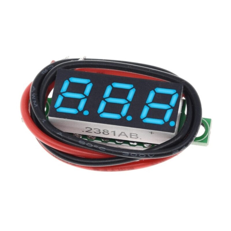 Voltmetru DC LED, 0.28", Albastru
