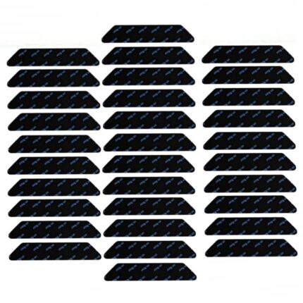 Set 32 accesorii prindere covor, Nu lasa urme, PU, Trapezoidal, Decupabil, Antiderapant, Reutilizabil, Lavabil, enkourakoko®, Negru