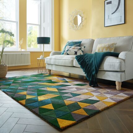 Covor dreptunghiular Flair Rugs Prism, 120 x 170 cm, 4000 g/m², 100% Lana, Multicolor