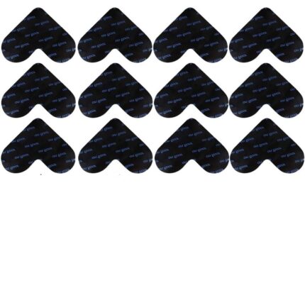 Set 12 Anti Alunecare cu Adeziv pentru Fixarea Covoarelor, JENUOS®, Poliuretan, Reutilizabil, Lavabil, Negru